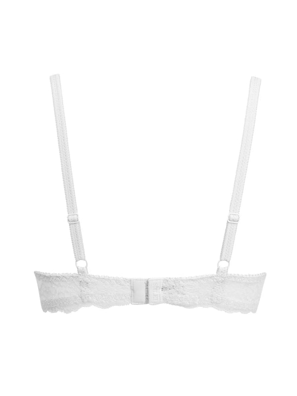 Reggiseno preformato senza ferretto e coppe imbottite in pizzo