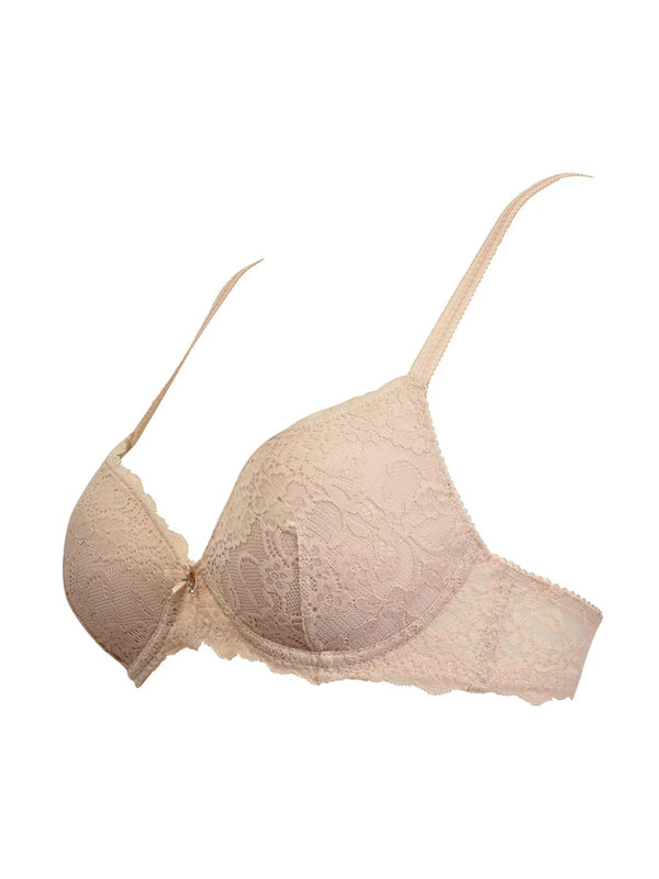Reggiseno preformato senza ferretto e coppe imbottite in pizzo