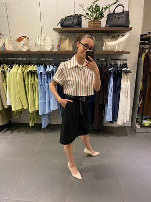Camicia CROP tabacco