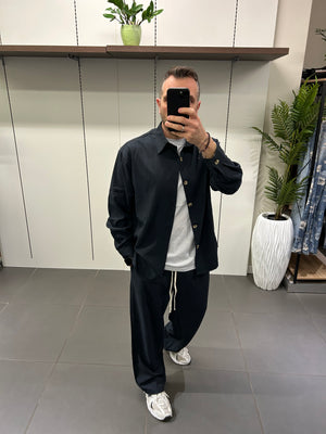 Coordinato camicia+pantalone blu