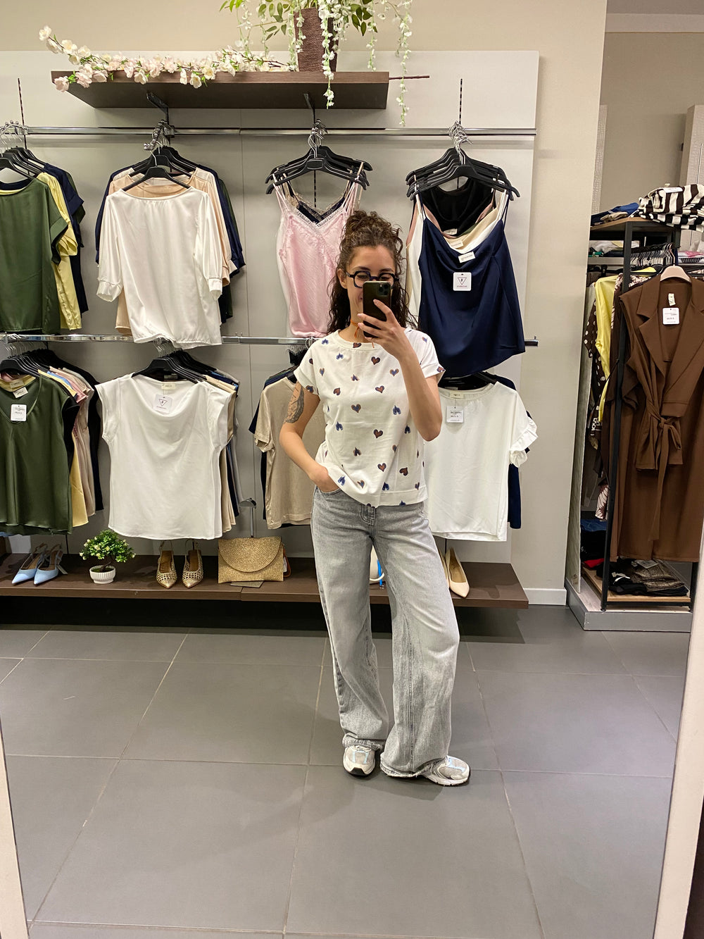 T-shirt CUORI blu