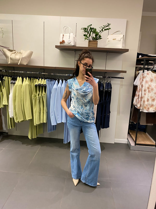 T-shirt SINGAPORE azzurro