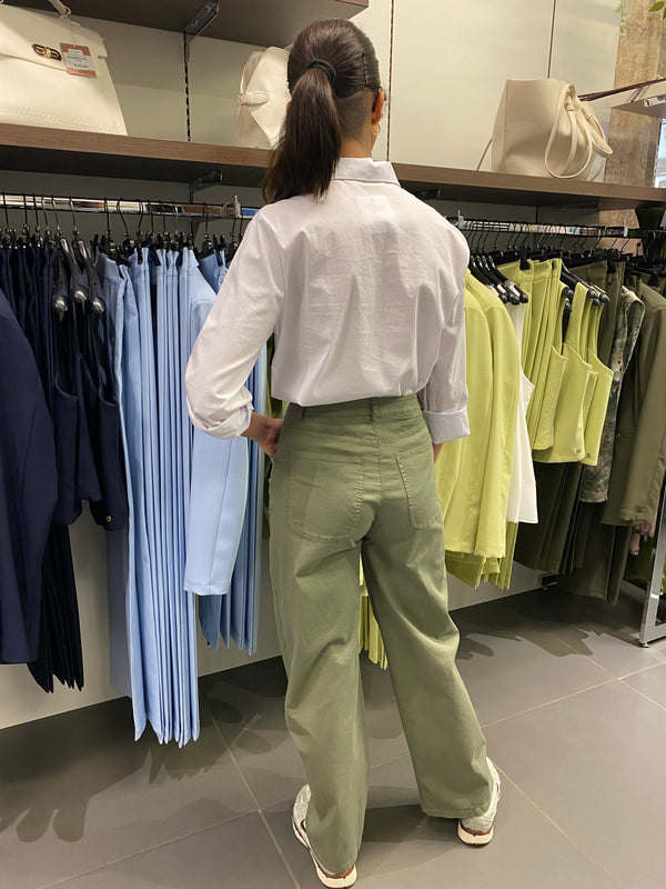 Pantalone BARREL bighet verde