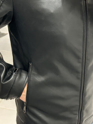 GIUBBINO in ecopelle nero