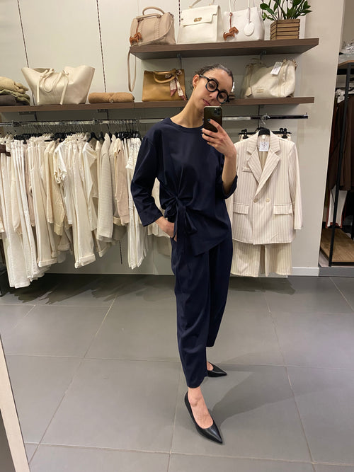 COORDINATO IN PUNTO MILANO BLU