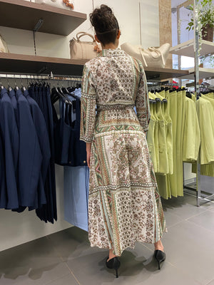 Abito LUNGO FLOREALE verde