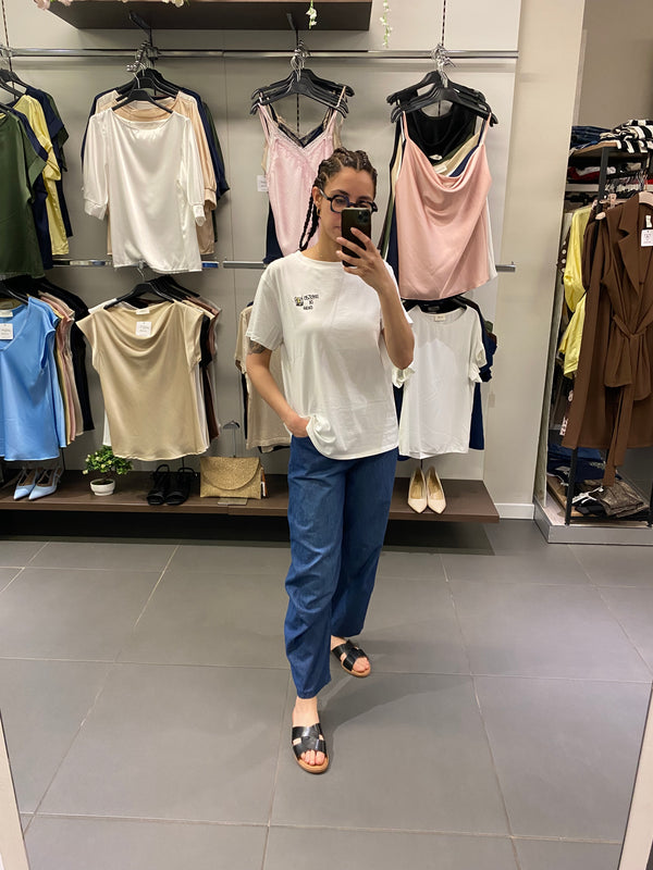 T-shirt SPRITZ bianco