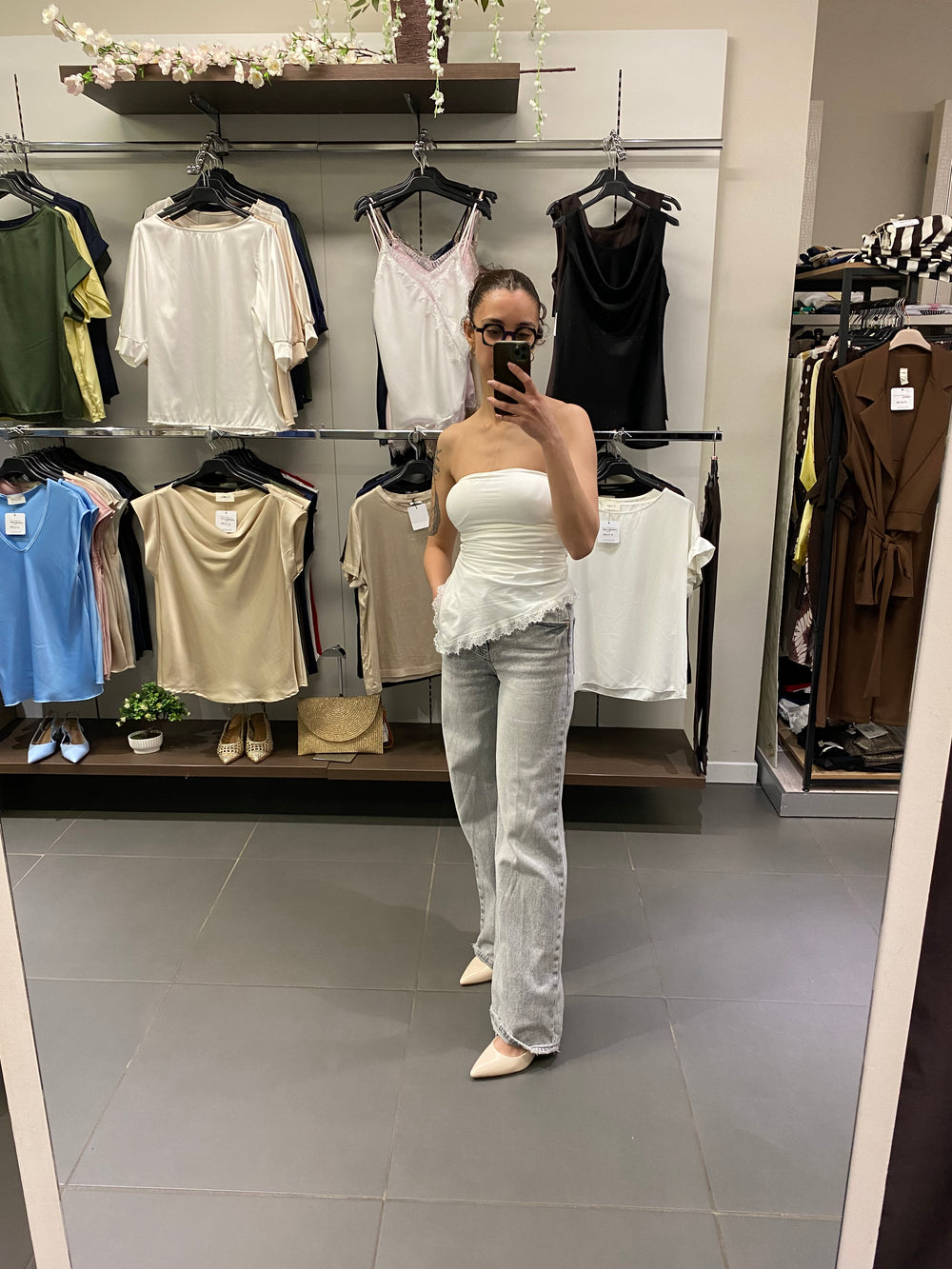 Top TIRANA bianco