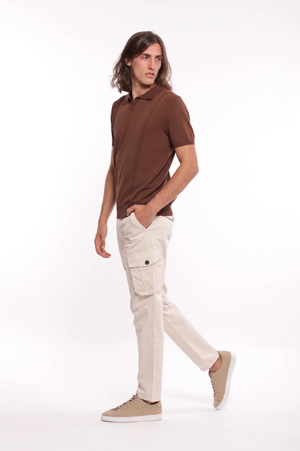 Pantaloni CARGO IN GABARDINA
