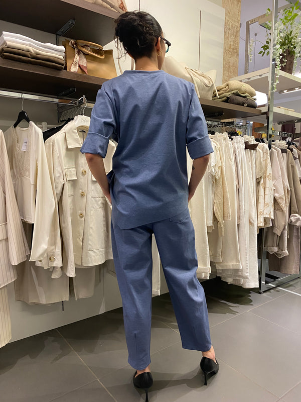 COORDINATO IN PUNTO MILANO DENIM