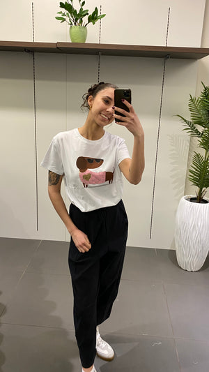 T SHIRT BASSOTTO COLORATO