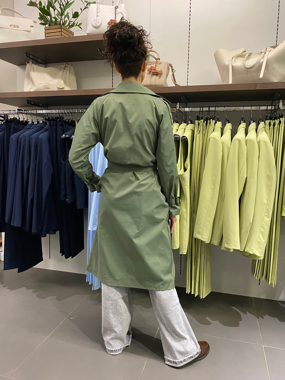 Trench LUNGO verde