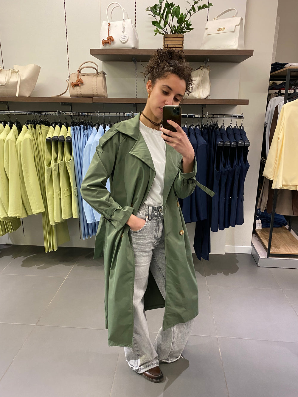 Trench LUNGO verde