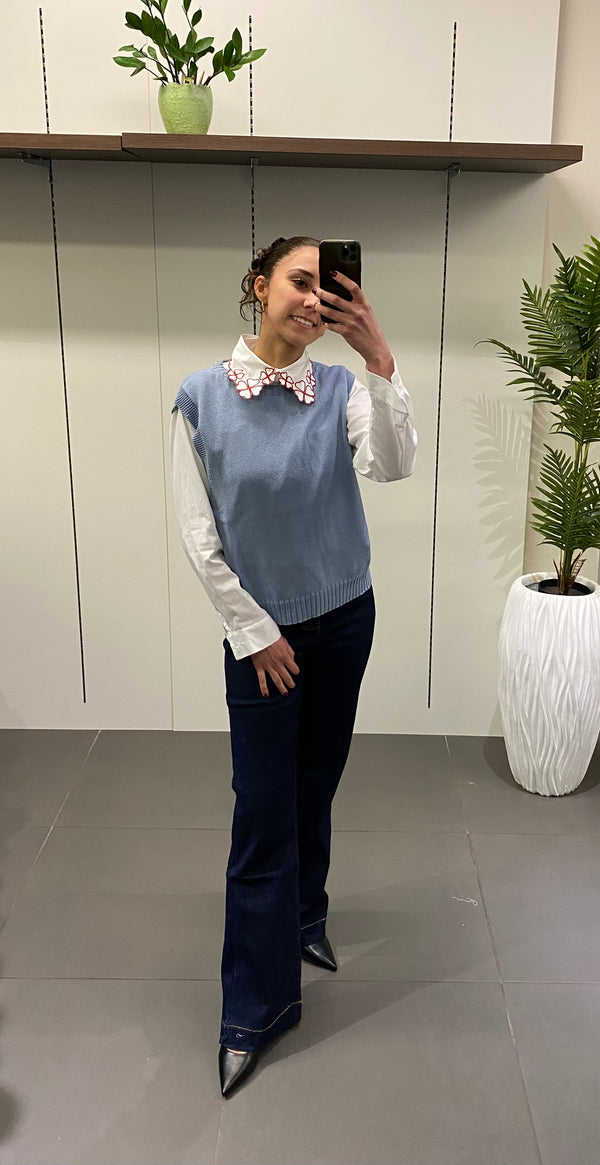 GILET IN COTONE CHIUSO