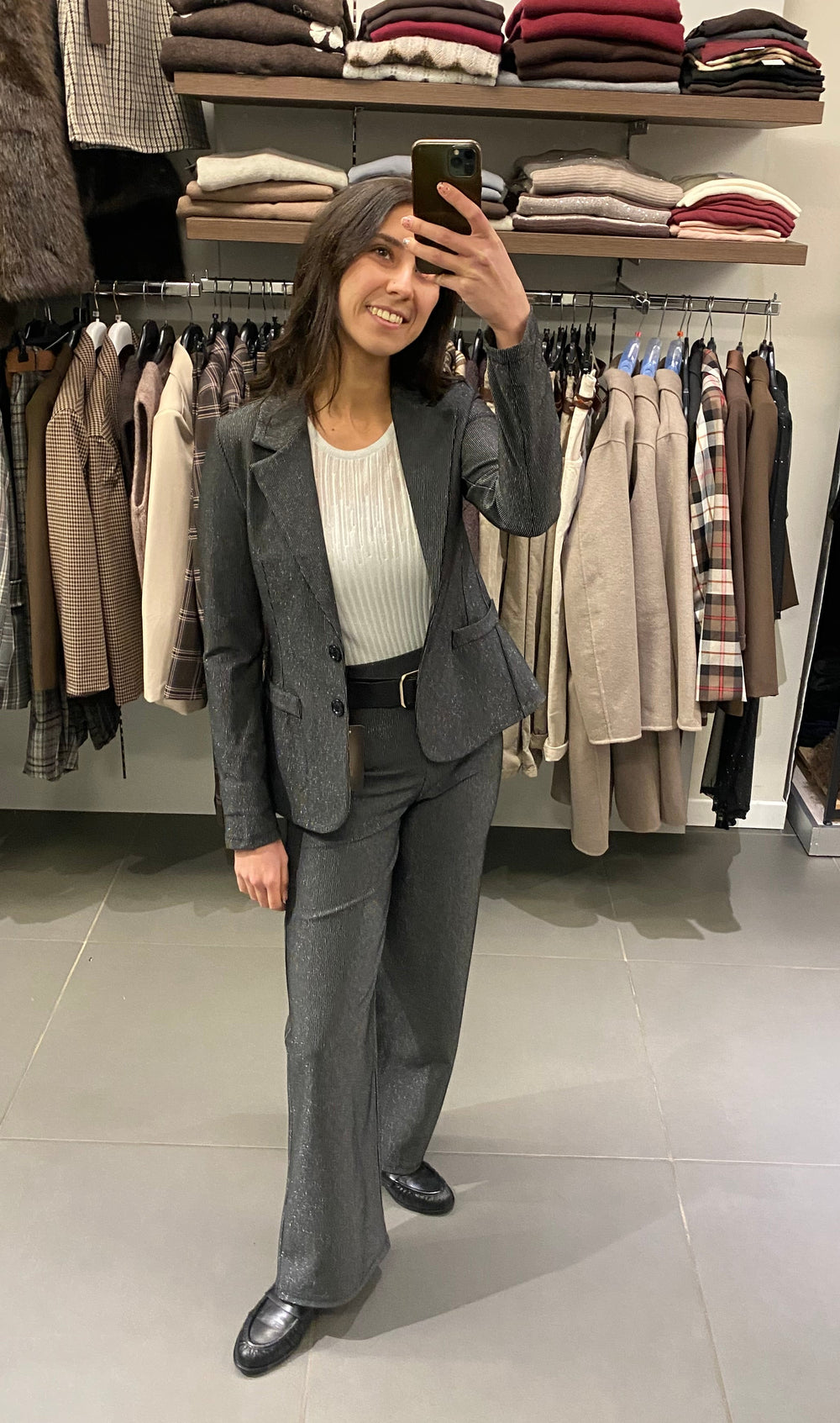 PANTALONE A PALAZZO IN LUREX