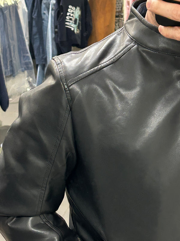 GIUBBINO in ecopelle nero