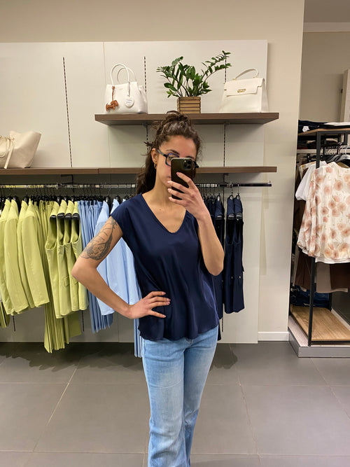 T-shirt SATIN blu