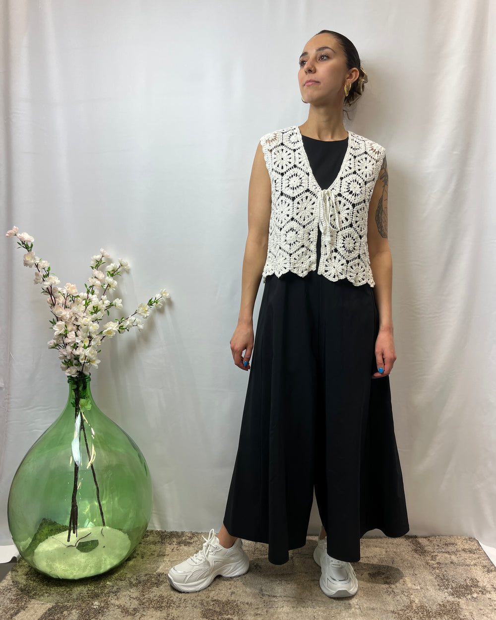 GILET CROCHET CON FIOCCHI