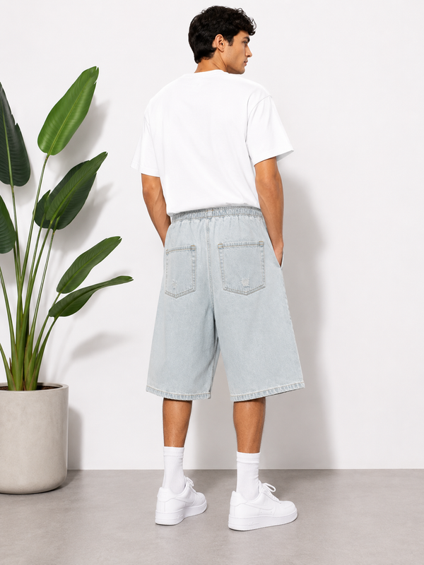 Bermuda LAUTARO denim strappato
