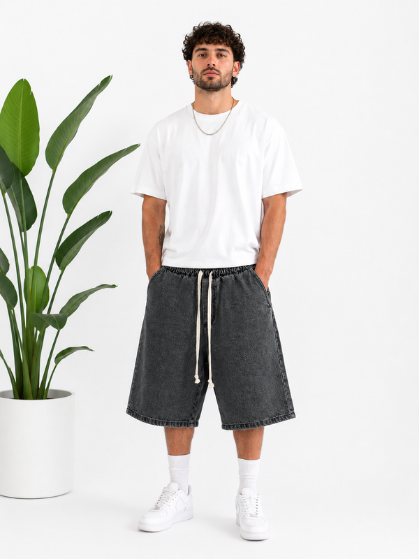 Bermuda LAUTARO denim nero