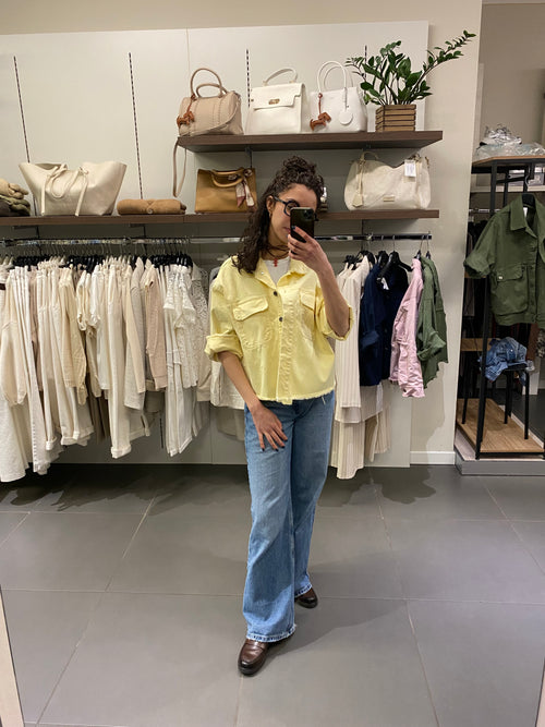 Giacca/Camicia cotone PEONIA gialla