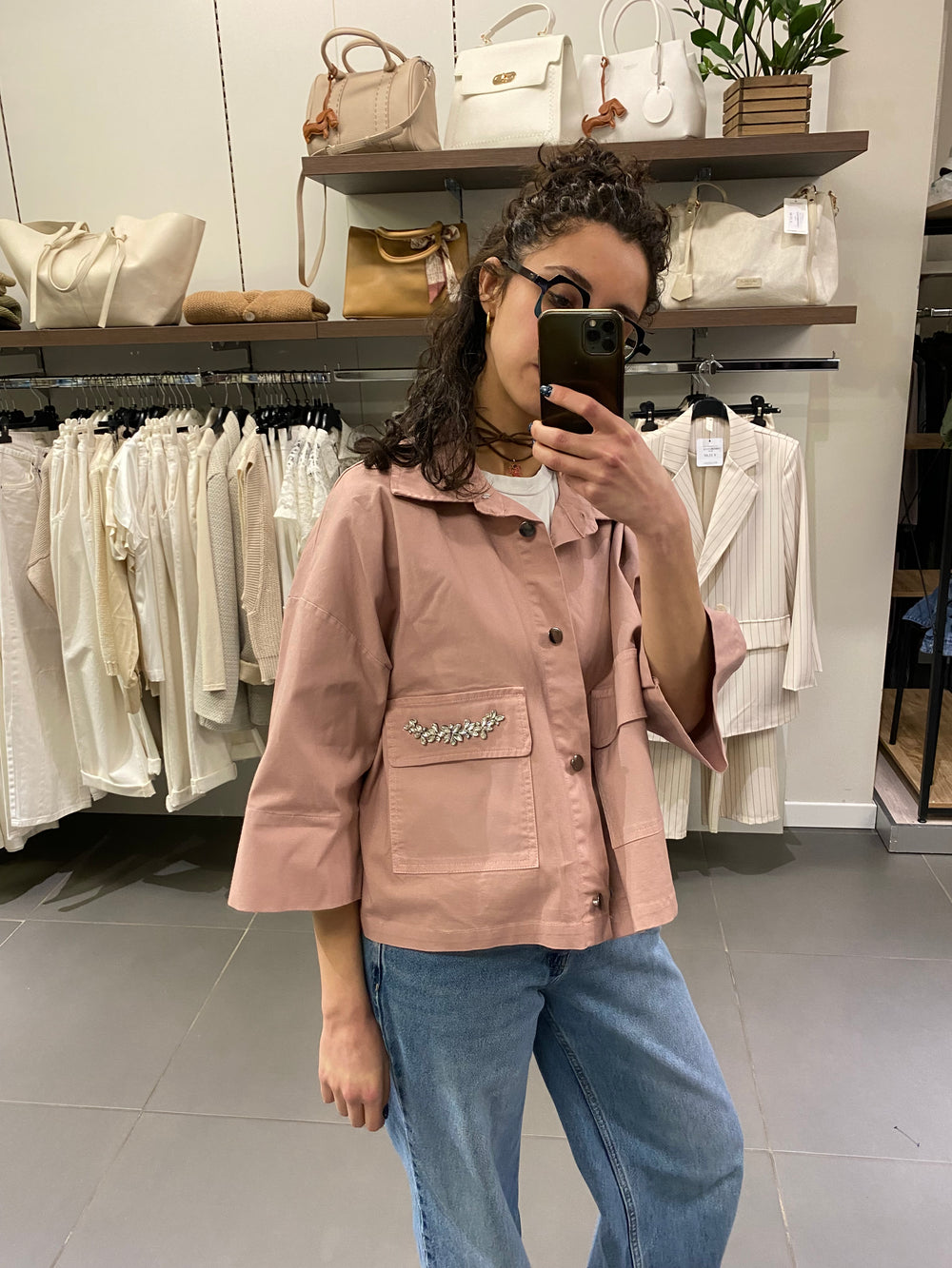 GIACCA cotone CALLA rosa