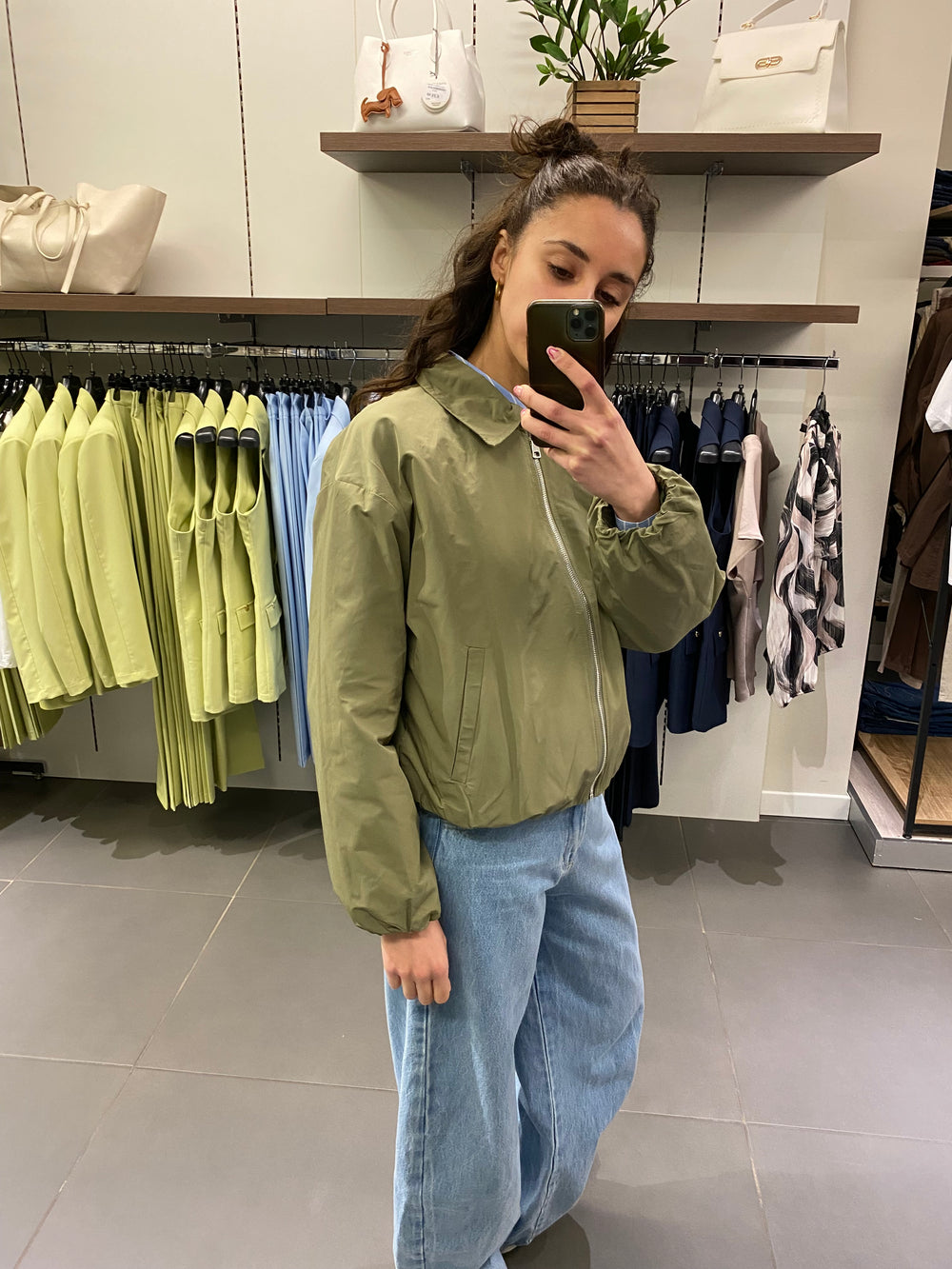 Bomber ARRICCIATO verde