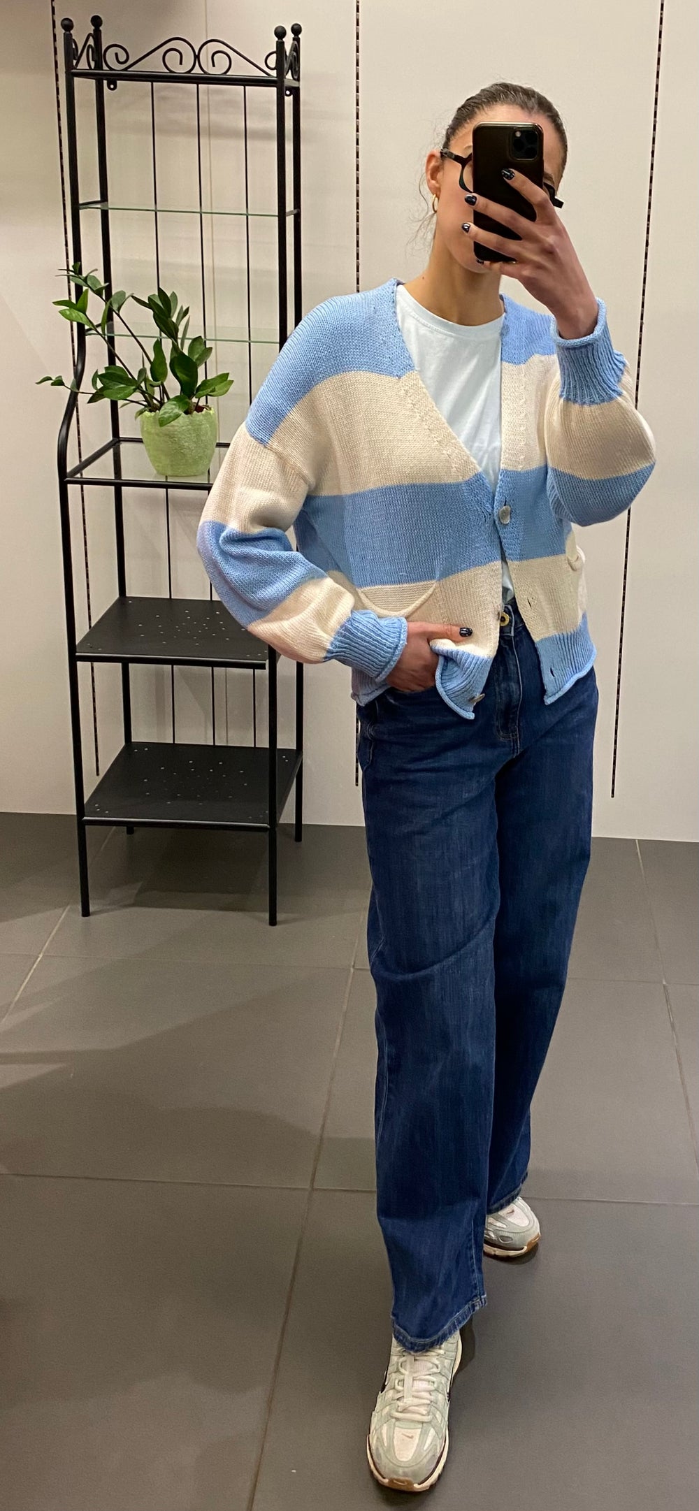 Golfino a righe in cotone