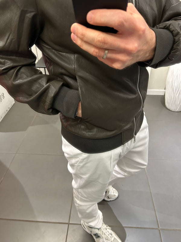 BOMBER ECOPELLE MORO