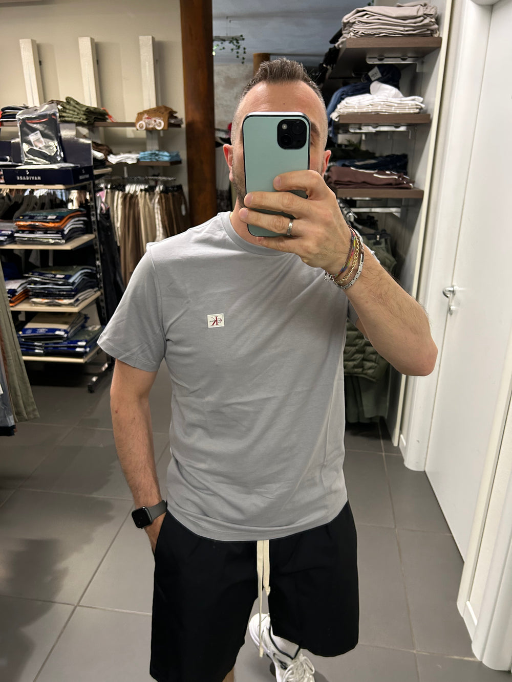 T-Shirt CK in cotone grigio