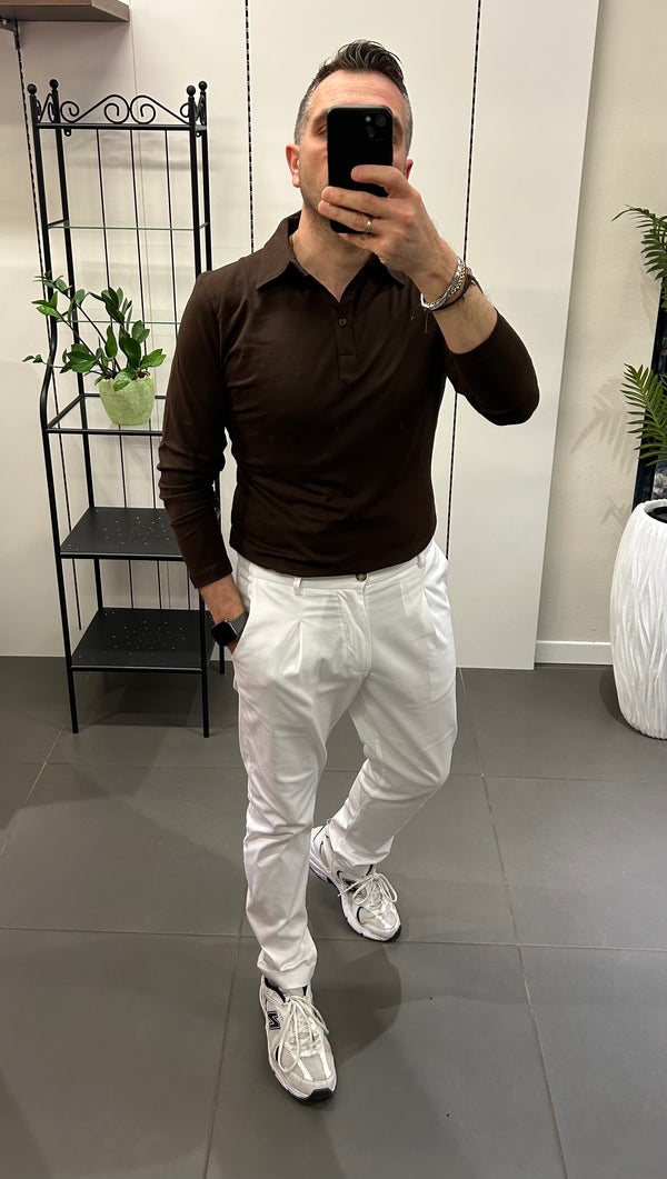 Pantalone Gabardina 7x8 bianco