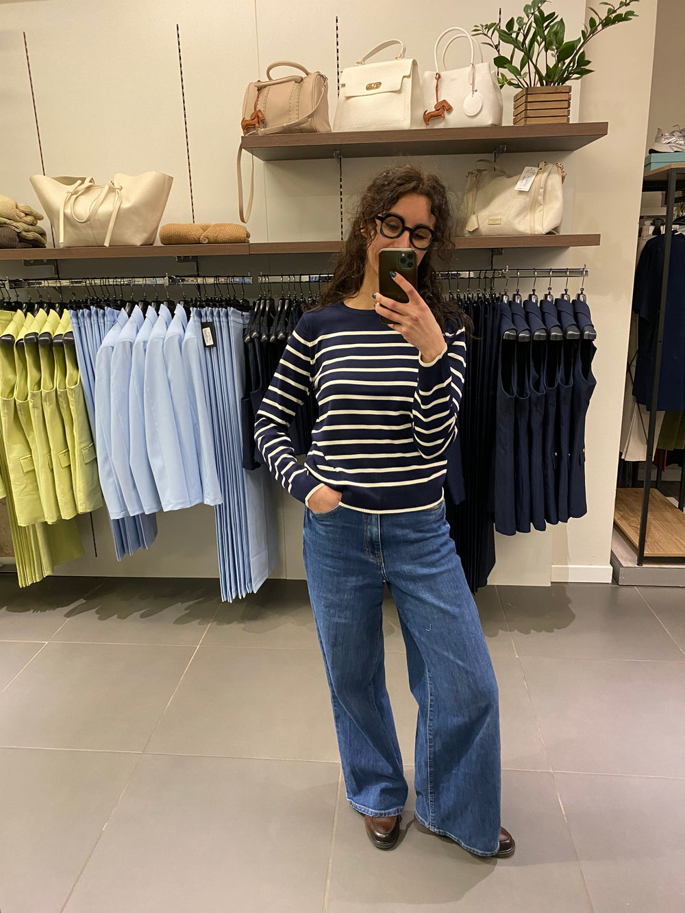 Maglioncino RIGA SOTTILE blu