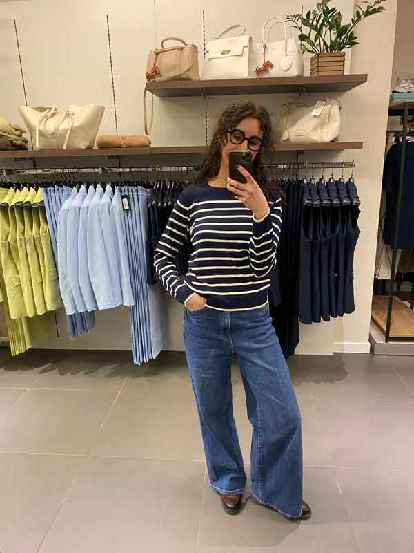 Maglioncino RIGA SOTTILE blu