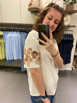 T-shirt RICAMI PAILLETTES