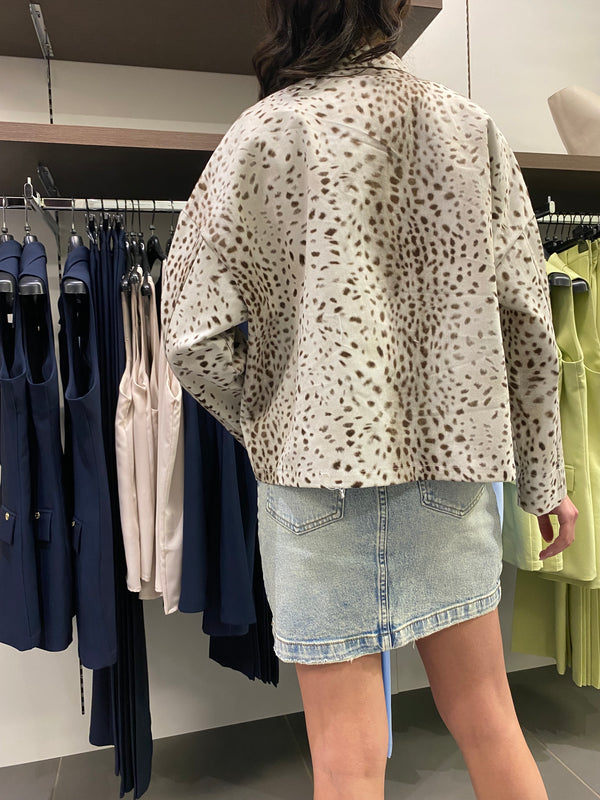 Giacca effetto MUCCATO beige