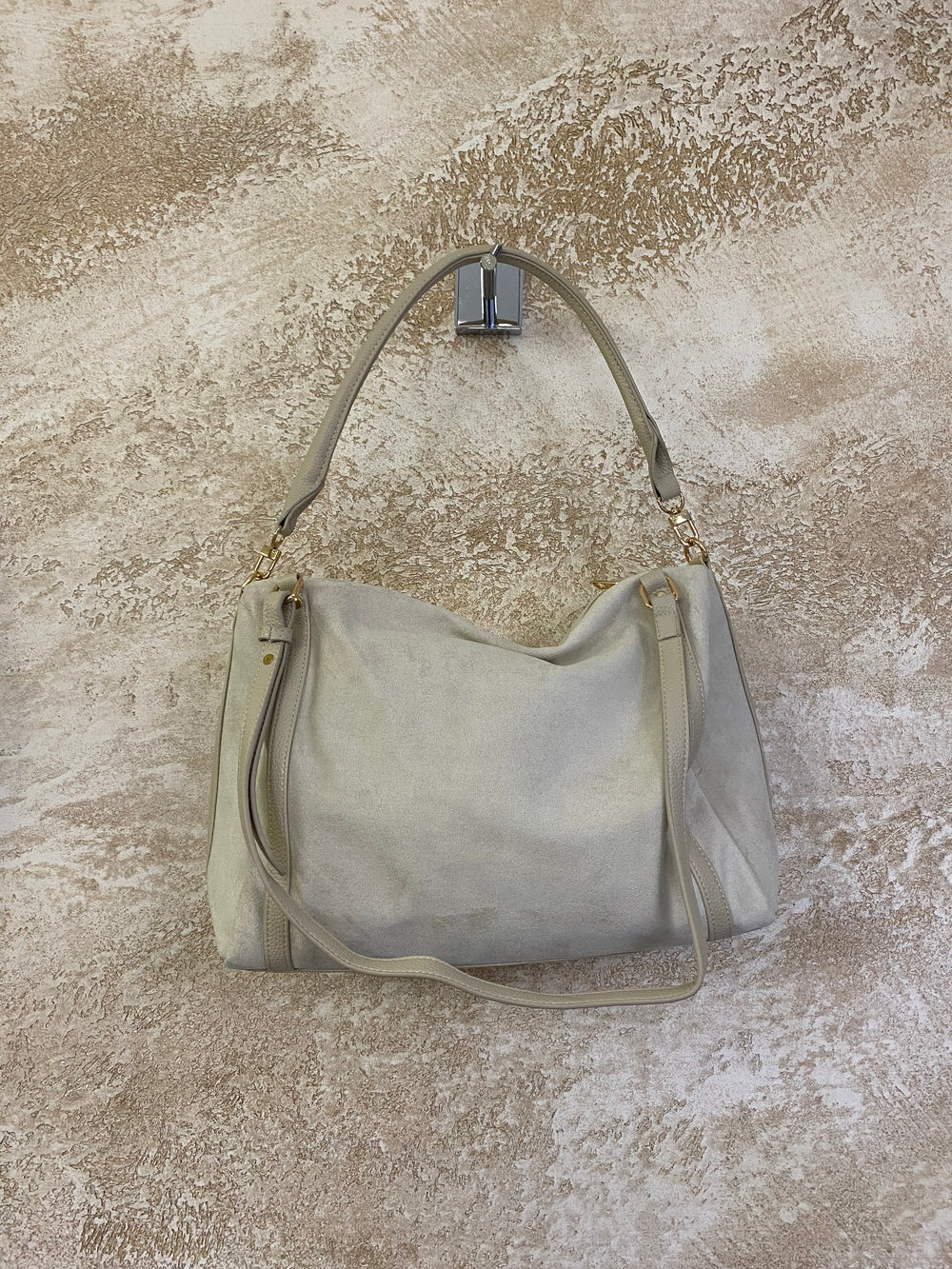 Borsa SCAMOSCIATA panna