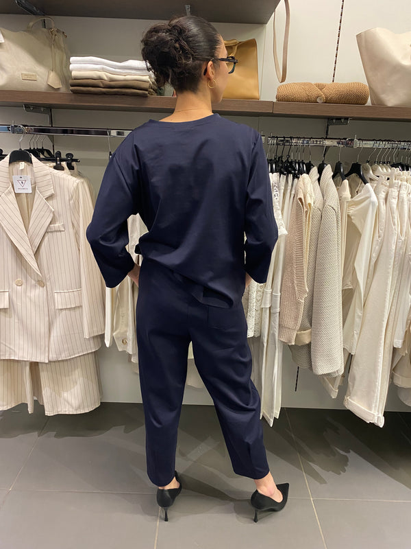 COORDINATO IN PUNTO MILANO BLU