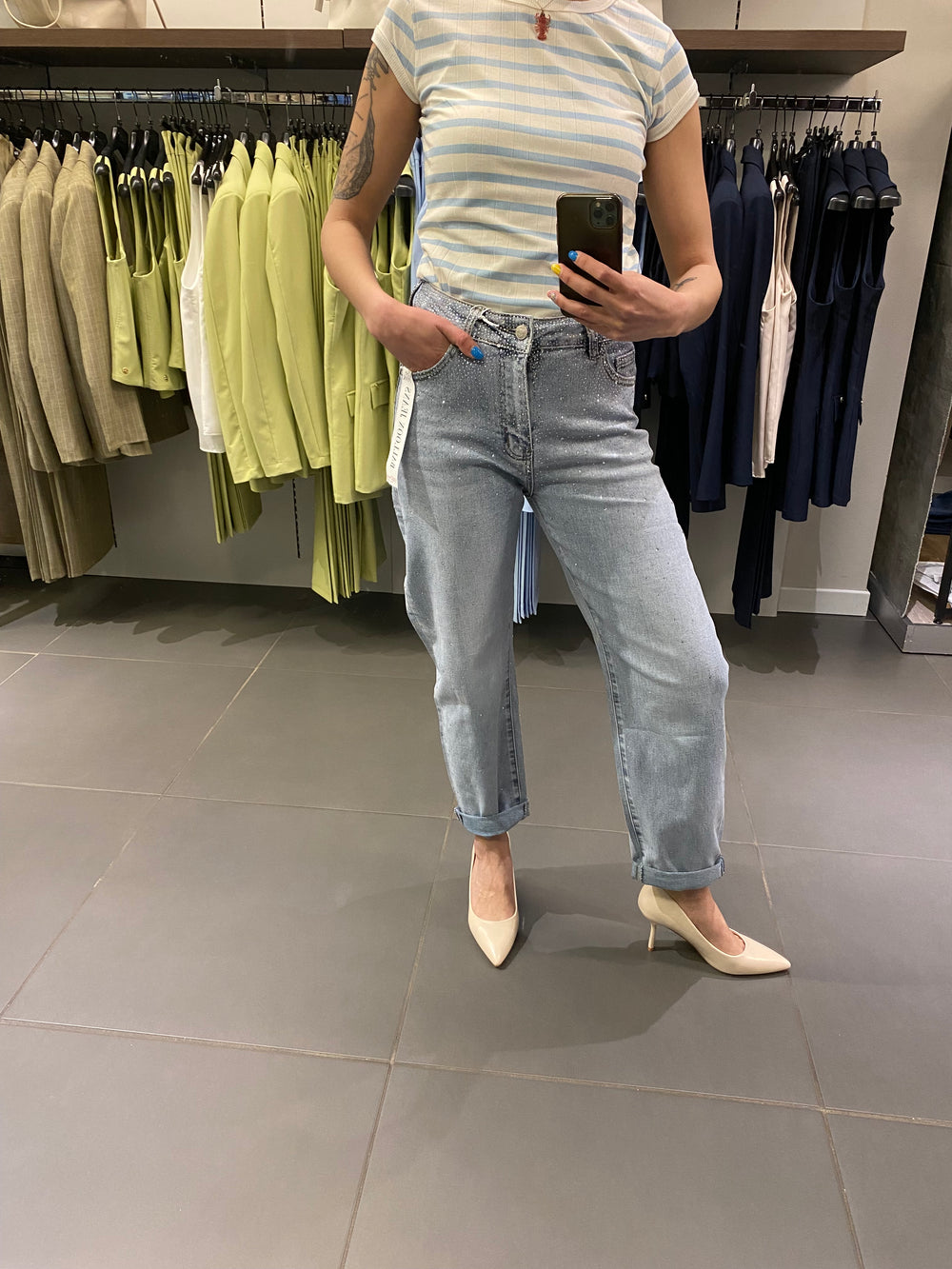 Jeans STRASS balloon