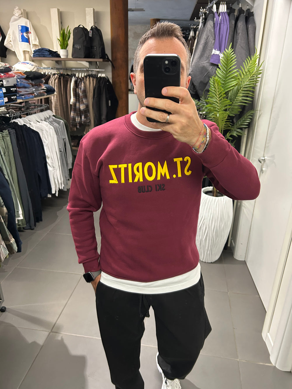Felpa ST MORITZ bordeaux