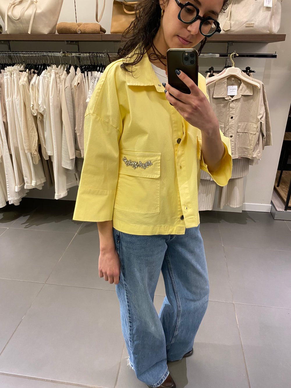 GIACCA cotone CALLA gialla