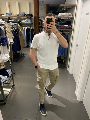 Polo coreana HURGHADA bianco