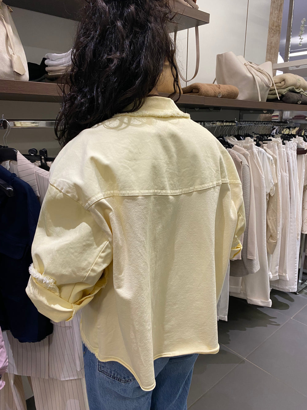 Giacca/Camicia cotone PEONIA gialla