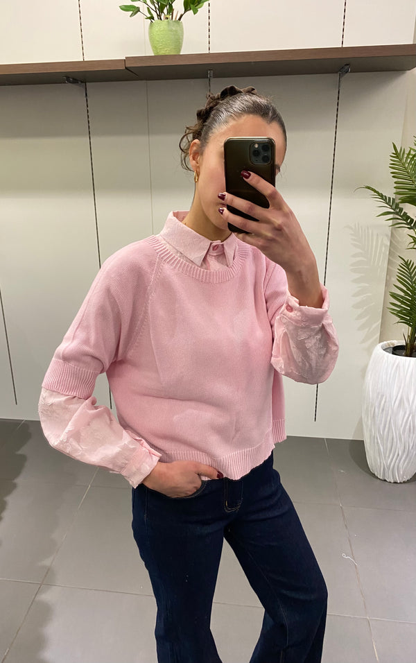 CAMICIA VELATA CON FIORI