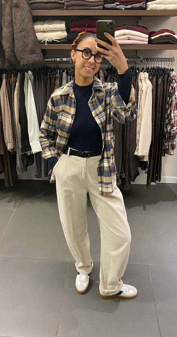 PANTALONE IN VELLUTO A COSTE