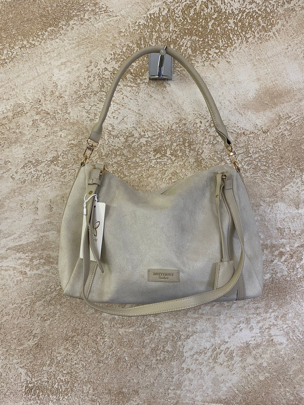 Borsa SCAMOSCIATA panna