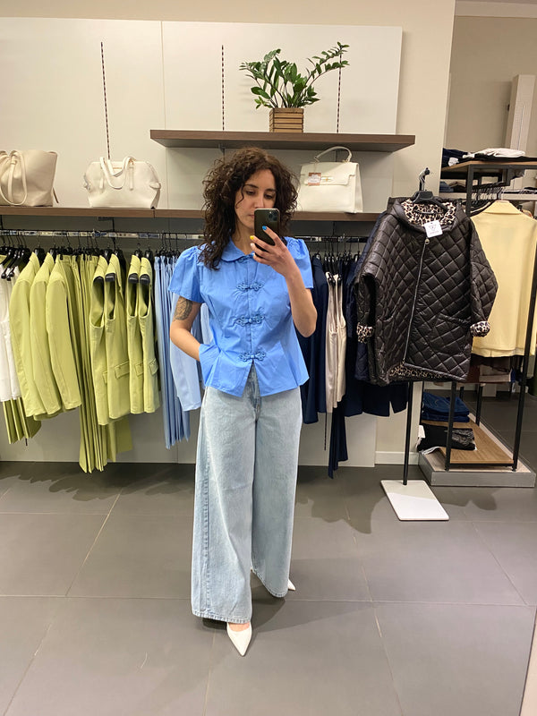 Top COREA azzurro