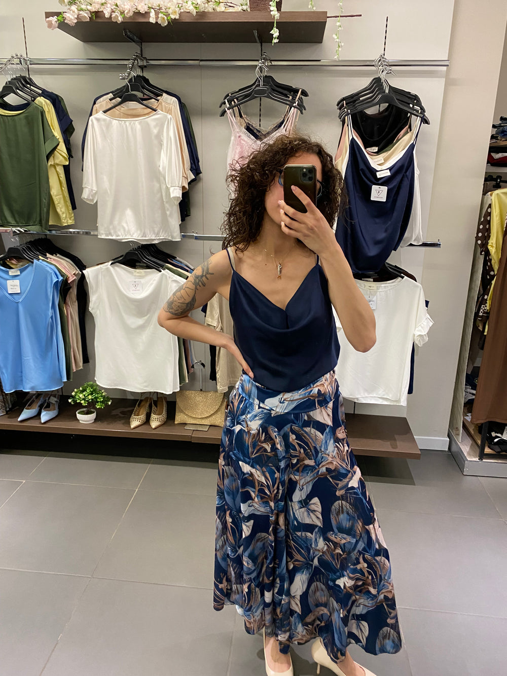 Canotta SATIN blu