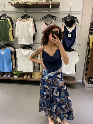 Canotta SATIN blu