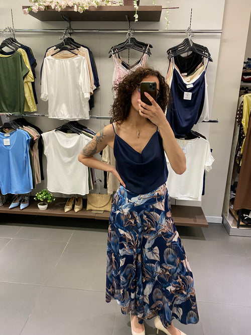 Canotta SATIN blu