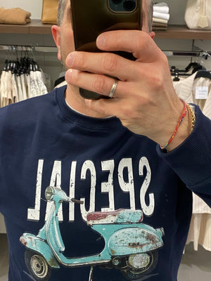 Felpa con stampa SPECIAL blu